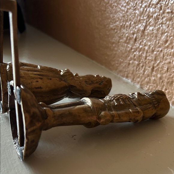 Vintage Solid Brass Stocking Holders - Picture 7 of 10